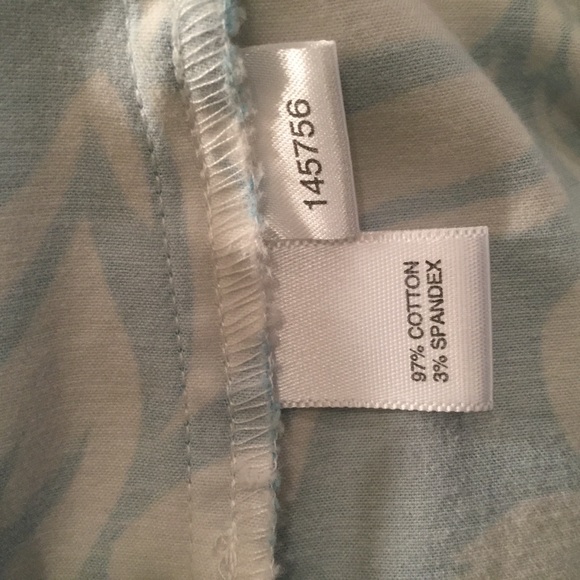 Ann Taylor Light Turquoise and White Cotton Skirt - Picture 4 of 6